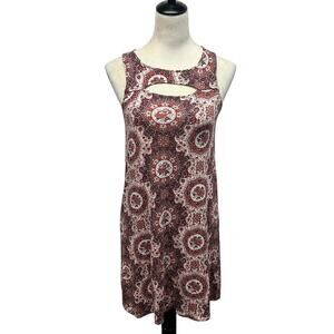 Boho Festival Sleeveless Mini Dress Aeropostale Cutout Mandala Print S